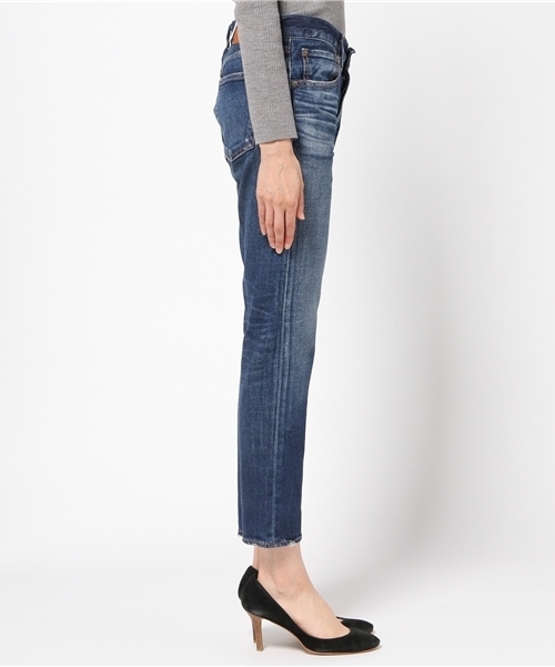 MOUSSY（マウジー）の「iSKO COMFORT Ashley Tapered（デニムパンツ・レディース・ダークブルー・26inch/25inch/23inch/24inch/27inch）」の10枚目の写真