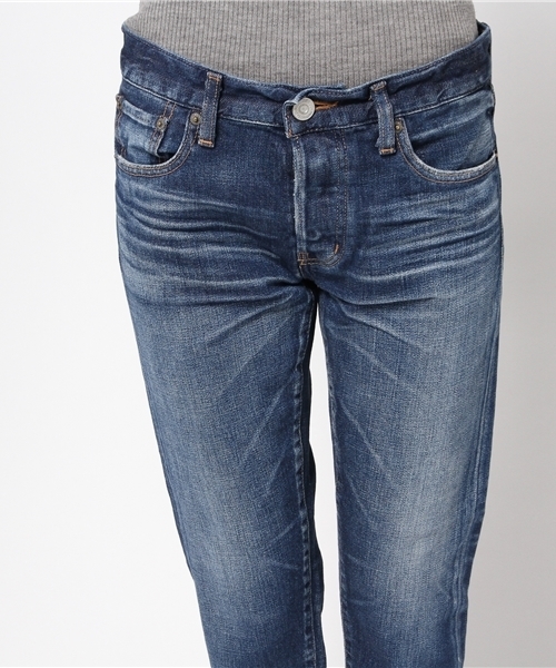 MOUSSY（マウジー）の「iSKO COMFORT Ashley Tapered（デニムパンツ・レディース・ダークブルー・26inch/25inch/23inch/24inch/27inch）」の12枚目の写真