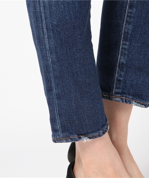 MOUSSY（マウジー）の「iSKO COMFORT Ashley Tapered（デニムパンツ・レディース・ダークブルー・26inch/25inch/23inch/24inch/27inch）」の3枚目の写真
