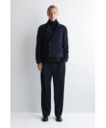 ウールブレンドストレートレッグパンツ（スラックス）｜COS（コス）の