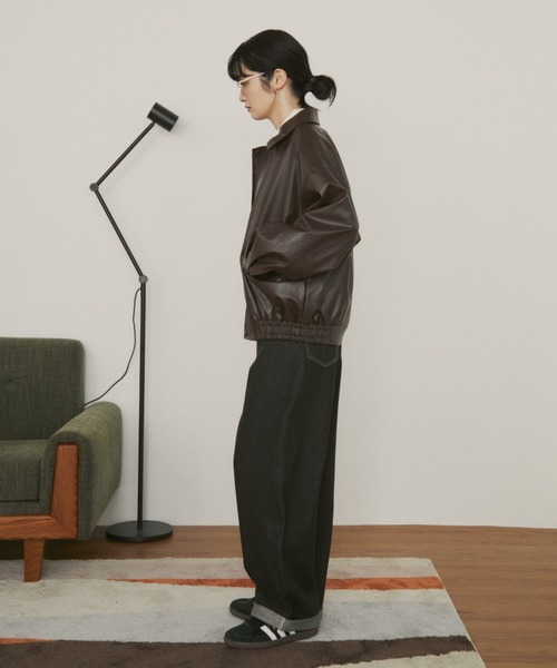 MERLOT（メルロー）の「ロールアップコクーンデニムパンツ（デニムパンツ・レディース・グレー/グリーン・マルチサイズ）」の3枚目の写真