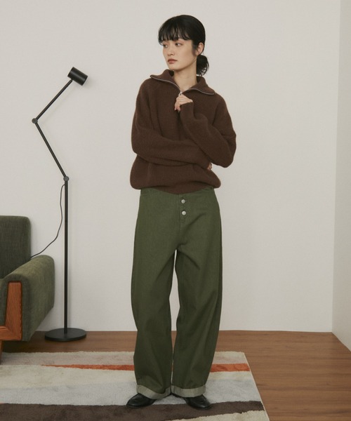 MERLOT（メルロー）の「ロールアップコクーンデニムパンツ（デニムパンツ・レディース・グレー/グリーン・マルチサイズ）」の9枚目の写真