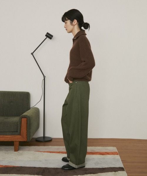 MERLOT（メルロー）の「ロールアップコクーンデニムパンツ（デニムパンツ・レディース・グレー/グリーン・マルチサイズ）」の8枚目の写真