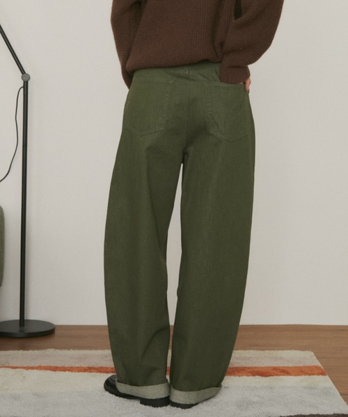 MERLOT（メルロー）の「ロールアップコクーンデニムパンツ（デニムパンツ・レディース・グレー/グリーン・マルチサイズ）」の7枚目の写真