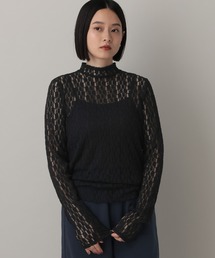 A part by | ハイネックレースカットプルオーバー_長袖(Tシャツ/カットソー)