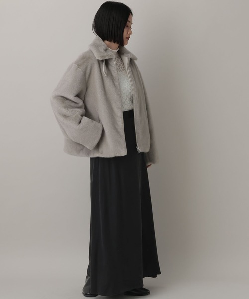 A part by（アパートバイ）の「ハイネックレースカットプルオーバー_長袖（Tシャツ/カットソー・レディース・ブラック/オフホワイト/グレー系その他2・FREE）」の7枚目の写真