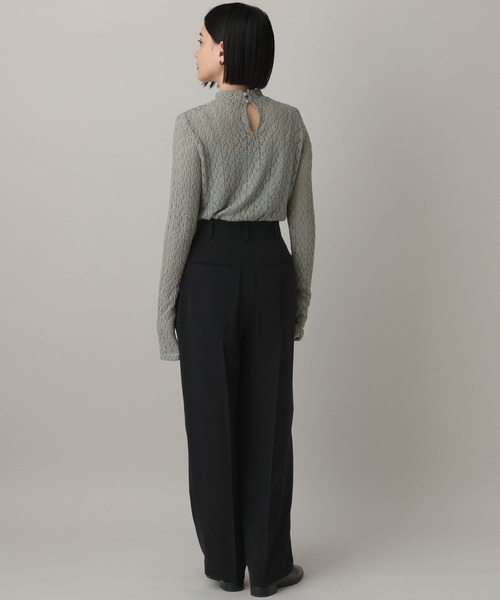 A part by（アパートバイ）の「ハイネックレースカットプルオーバー_長袖（Tシャツ/カットソー・レディース・ブラック/オフホワイト/グレー系その他2・FREE）」の14枚目の写真