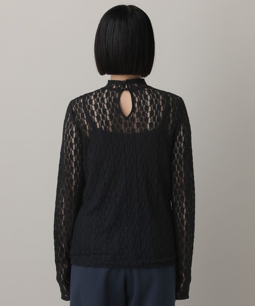 A part by（アパートバイ）の「ハイネックレースカットプルオーバー_長袖（Tシャツ/カットソー・レディース・ブラック/オフホワイト/グレー系その他2・FREE）」の21枚目の写真