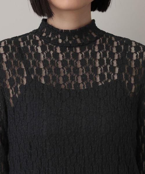 A part by（アパートバイ）の「ハイネックレースカットプルオーバー_長袖（Tシャツ/カットソー・レディース・ブラック/オフホワイト/グレー系その他2・FREE）」の22枚目の写真