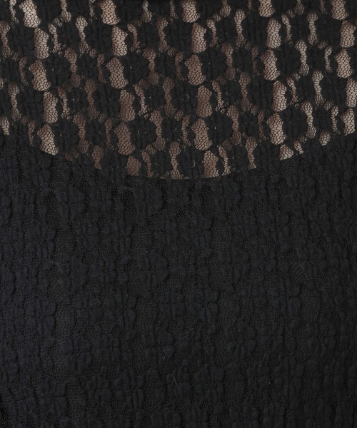 A part by（アパートバイ）の「ハイネックレースカットプルオーバー_長袖（Tシャツ/カットソー・レディース・ブラック/オフホワイト/グレー系その他2・FREE）」の12枚目の写真