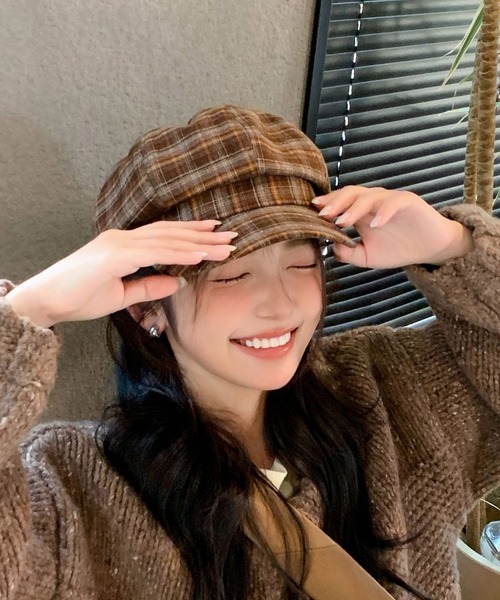 セール】Chiina / チェック柄キャスケット帽（キャスケット）｜Chiina