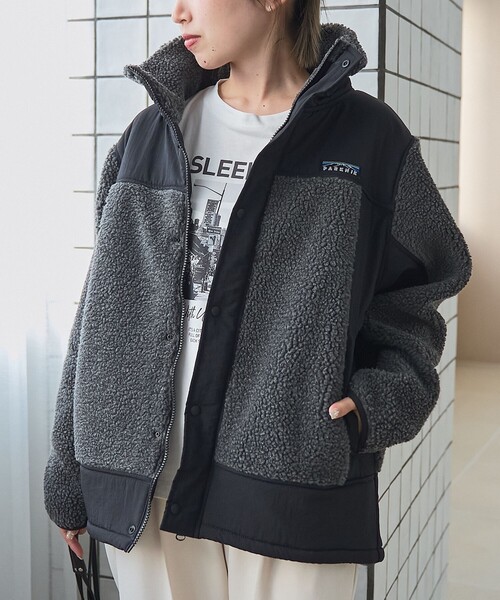 セール】【PARKNIK（パークニック）】切替ボアブルゾン ボアフリース