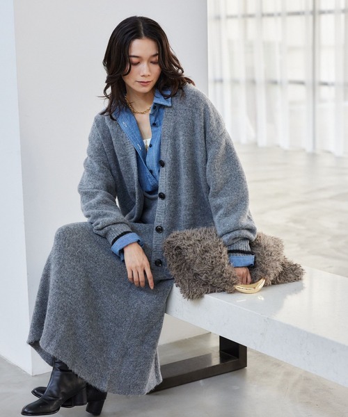 BARNYARDSTORM（バンヤードストーム）の「BARNYARDSTORM / シャギーニットカーディガン（カーディガン/ボレロ・レディース・チャコール/ブラック・FREE）」の21枚目の写真