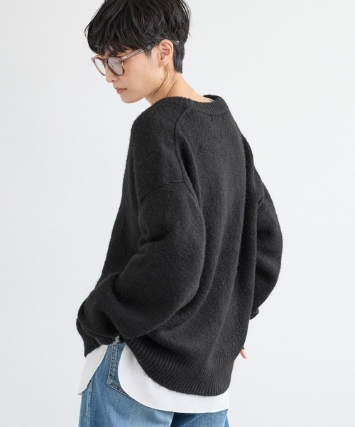 BARNYARDSTORM（バンヤードストーム）の「BARNYARDSTORM / シャギーニットカーディガン（カーディガン/ボレロ・レディース・チャコール/ブラック・FREE）」の14枚目の写真