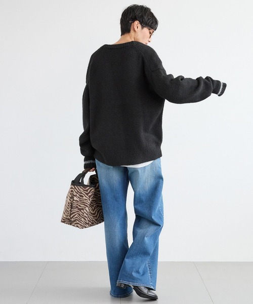 BARNYARDSTORM（バンヤードストーム）の「BARNYARDSTORM / シャギーニットカーディガン（カーディガン/ボレロ・レディース・チャコール/ブラック・FREE）」の10枚目の写真