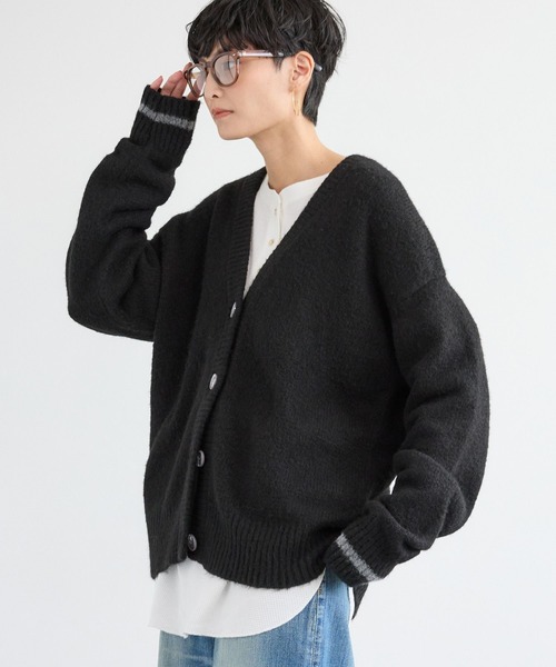 BARNYARDSTORM（バンヤードストーム）の「BARNYARDSTORM / シャギーニットカーディガン（カーディガン/ボレロ・レディース・チャコール/ブラック・FREE）」の7枚目の写真
