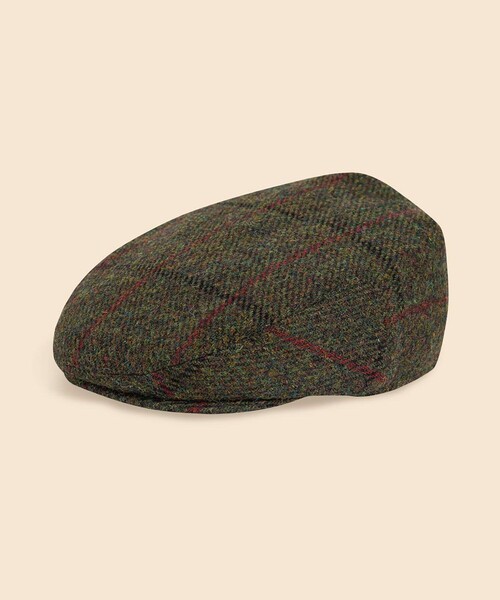 BROOKS BROTHERS(ブルックスブラザーズ)の「ハリスツイード チェック アイビーハット(ハンチング/ベレー帽・メンズ・オリーブ・ONE SIZE)」の1枚目の写真