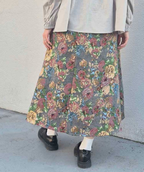 Bleu Bleuet(ブルーブルーエ)の「ゴブランスカート(スカート・レディース・ブラック/アイボリー/ブルーグリーン・FREE)」の20枚目の写真