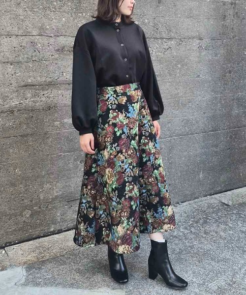 Bleu Bleuet(ブルーブルーエ)の「ゴブランスカート(スカート・レディース・ブラック/アイボリー/ブルーグリーン・FREE)」の17枚目の写真