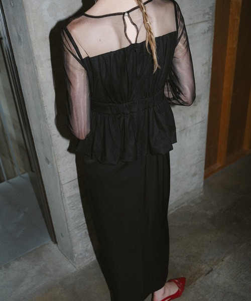 et.UNiVER(エトユニベール)の「Eclipse dress(ドレス・レディース・ブラック/ブラック×ベージュ/ブラウン/ボルドー・SMALL/MEDIUM/LARGE)」の20枚目の写真