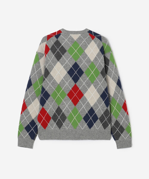 Bshop（ビショップ）の「078 CITE | アーガイル ニットプルオーバー MEN（ニット/セーター・メンズ・ベージュ/グレー/ブラック・L/M）」の10枚目の写真