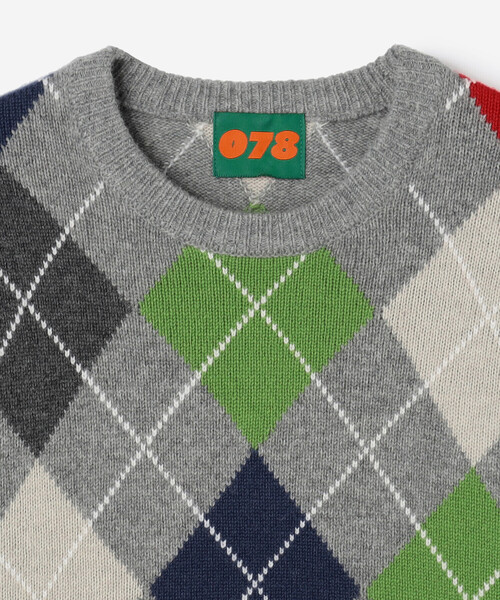 Bshop（ビショップ）の「078 CITE | アーガイル ニットプルオーバー MEN（ニット/セーター・メンズ・ベージュ/グレー/ブラック・L/M）」の11枚目の写真