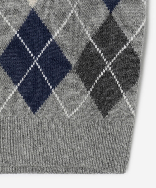 Bshop（ビショップ）の「078 CITE | アーガイル ニットプルオーバー MEN（ニット/セーター・メンズ・ベージュ/グレー/ブラック・L/M）」の13枚目の写真