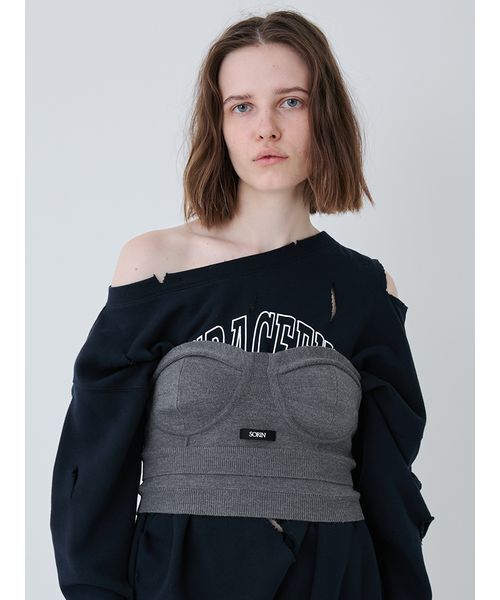 SORIN(ソリン )の「Milano Rib Knit Bustier/ミラノリブニットビスチェ(ニット/セーター・レディース・ブラウン/ライム/ダークグレー・38)」の21枚目の写真