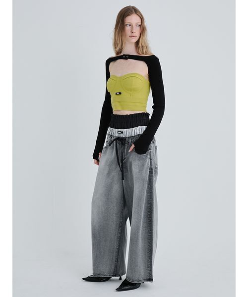 SORIN(ソリン )の「Milano Rib Knit Bustier/ミラノリブニットビスチェ(ニット/セーター・レディース・ブラウン/ライム/ダークグレー・38)」の7枚目の写真