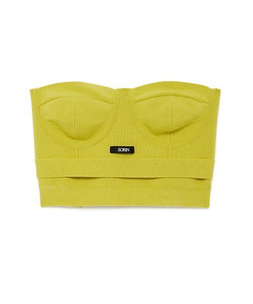 SORIN(ソリン )の「Milano Rib Knit Bustier/ミラノリブニットビスチェ(ニット/セーター・レディース・ブラウン/ライム/ダークグレー・38)」の8枚目の写真