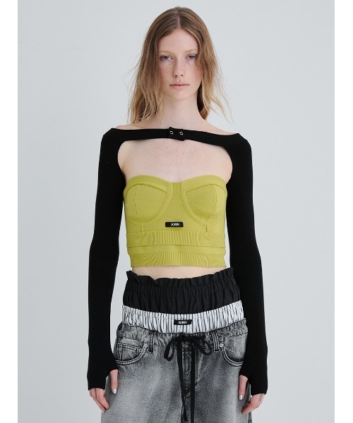 SORIN(ソリン )の「Milano Rib Knit Bustier/ミラノリブニットビスチェ(ニット/セーター・レディース・ブラウン/ライム/ダークグレー・38)」の16枚目の写真