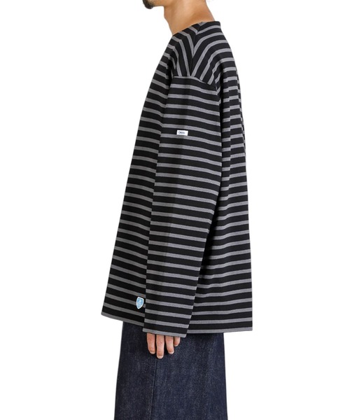 ORCIVAL（オーシバル）の「ORCIVAL / オーシバル：CREW NECK L/S P.O.：OR-B473[STD]（Tシャツ/カットソー・メンズ・グレー系その他/ブラック系その他・4/5/3）」の4枚目の写真
