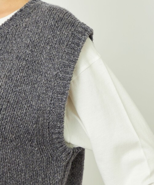 MACKINTOSH PHILOSOPHY(マッキントッシュ フィロソフィー)の「GREY LABEL ローゲージショートベスト(ベスト・レディース・グレー/チャコールグレー・2)」の5枚目の写真
