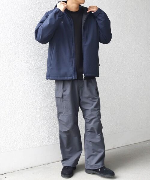 SHIPS any（シップス エニィ）の「SHIPS any:〈洗濯機可能〉裏起毛 ウォーム スマート ワイド イージー カーゴ パンツ◇（カーゴパンツ・メンズ・ネイビー/チャコールグレー/オリーブ・SMALL/MEDIUM/LARGE/X-LARGE）」の4枚目の写真