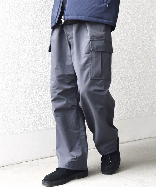 SHIPS any（シップス エニィ）の「SHIPS any:〈洗濯機可能〉裏起毛 ウォーム スマート ワイド イージー カーゴ パンツ◇（カーゴパンツ・メンズ・ネイビー/チャコールグレー/オリーブ・SMALL/MEDIUM/LARGE/X-LARGE）」の7枚目の写真