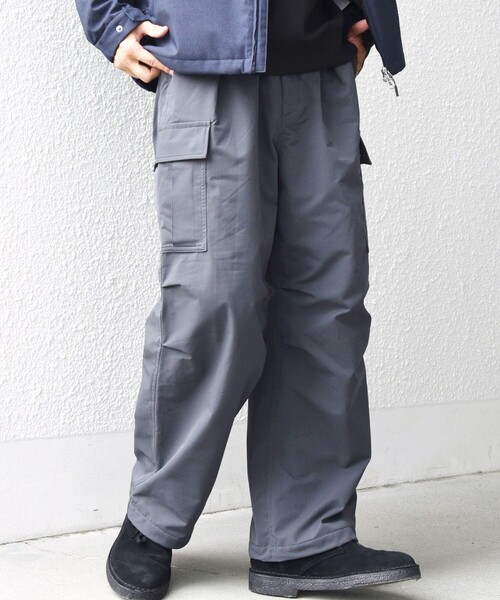 SHIPS any（シップス エニィ）の「SHIPS any:〈洗濯機可能〉裏起毛 ウォーム スマート ワイド イージー カーゴ パンツ◇（カーゴパンツ・メンズ・ネイビー/チャコールグレー/オリーブ・SMALL/MEDIUM/LARGE/X-LARGE）」の8枚目の写真