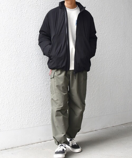 SHIPS any（シップス エニィ）の「SHIPS any:〈洗濯機可能〉裏起毛 ウォーム スマート ワイド イージー カーゴ パンツ◇（カーゴパンツ・メンズ・ネイビー/チャコールグレー/オリーブ・SMALL/MEDIUM/LARGE/X-LARGE）」の10枚目の写真