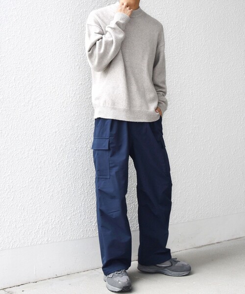 SHIPS any（シップス エニィ）の「SHIPS any:〈洗濯機可能〉裏起毛 ウォーム スマート ワイド イージー カーゴ パンツ◇（カーゴパンツ・メンズ・ネイビー/チャコールグレー/オリーブ・SMALL/MEDIUM/LARGE/X-LARGE）」の16枚目の写真