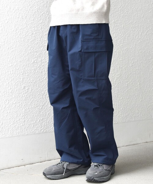 SHIPS any（シップス エニィ）の「SHIPS any:〈洗濯機可能〉裏起毛 ウォーム スマート ワイド イージー カーゴ パンツ◇（カーゴパンツ・メンズ・ネイビー/チャコールグレー/オリーブ・SMALL/MEDIUM/LARGE/X-LARGE）」の18枚目の写真
