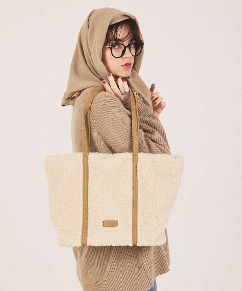 soeur(スール)の「●SOEUR/ボアトートバッグ/ファーバッグ/A4サイズ(トートバッグ・レディース・ベージュ/ブラウン・フリー)」の21枚目の写真