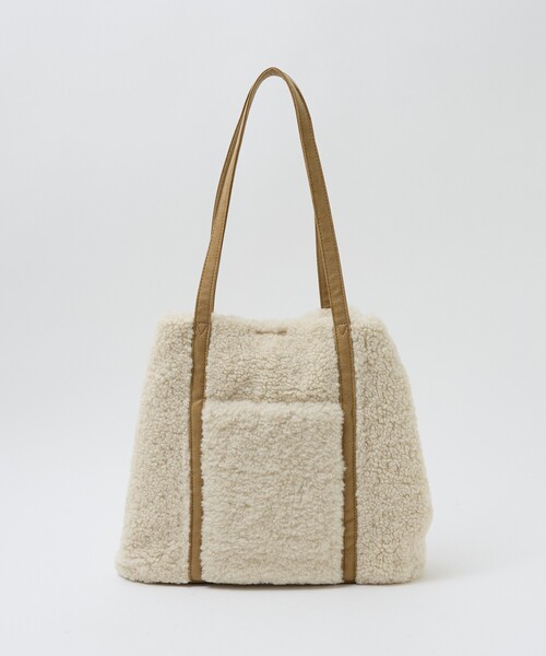soeur(スール)の「●SOEUR/ボアトートバッグ/ファーバッグ/A4サイズ(トートバッグ・レディース・ベージュ/ブラウン・フリー)」の13枚目の写真