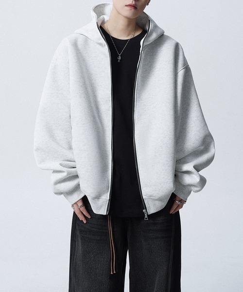 JOHNNY WOLF(ジョニーウルフ)の「DELLING スウェット ジップアップ パーカー(パーカー・メンズ・ブラック/ライトグレー・XL/L/M)」の4枚目の写真