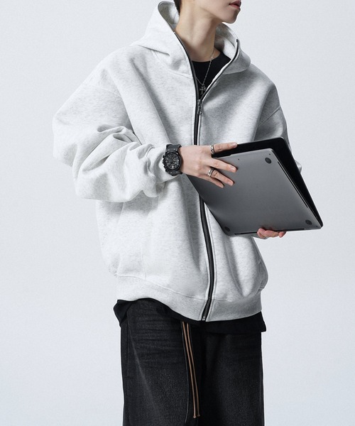 JOHNNY WOLF(ジョニーウルフ)の「DELLING スウェット ジップアップ パーカー(パーカー・メンズ・ブラック/ライトグレー・XL/L/M)」の10枚目の写真