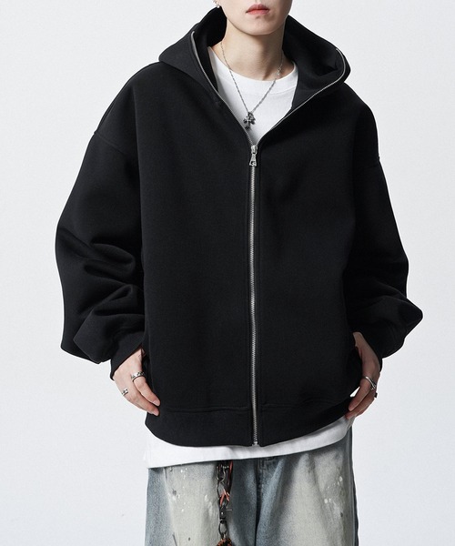 JOHNNY WOLF(ジョニーウルフ)の「DELLING スウェット ジップアップ パーカー(パーカー・メンズ・ブラック/ライトグレー・XL/L/M)」の18枚目の写真