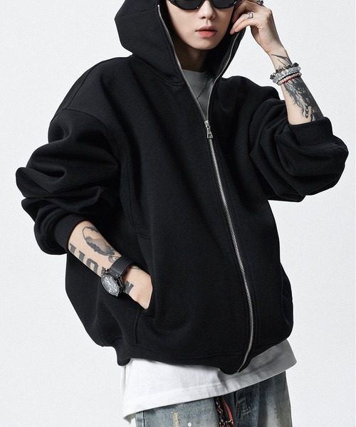 JOHNNY WOLF(ジョニーウルフ)の「DELLING スウェット ジップアップ パーカー(パーカー・メンズ・ブラック/ライトグレー・XL/L/M)」の14枚目の写真