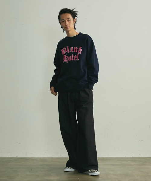 BLANK HOTEL(ブランクホテル)の「3D Puff Print Old English Logo Sweatshirt / 発泡プリントオールドイングリッシュロゴスウェットシャツ(スウェット・メンズ・ブラック/グレー/ネイビー・M/L/XL)」の16枚目の写真