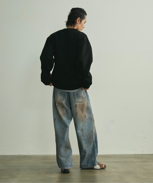 BLANK HOTEL(ブランクホテル)の「3D Puff Print Old English Logo Sweatshirt / 発泡プリントオールドイングリッシュロゴスウェットシャツ(スウェット・メンズ・ブラック/グレー/ネイビー・M/L/XL)」の11枚目の写真