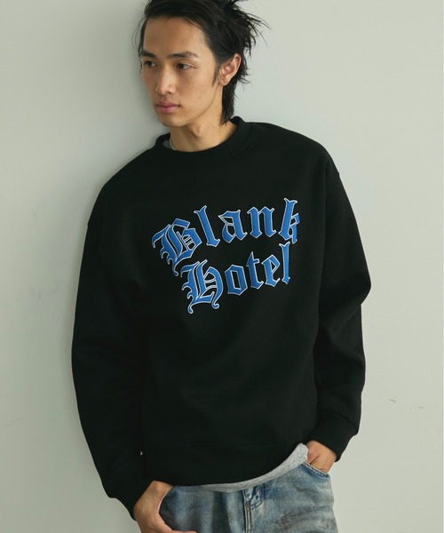 BLANK HOTEL(ブランクホテル)の「3D Puff Print Old English Logo Sweatshirt / 発泡プリントオールドイングリッシュロゴスウェットシャツ(スウェット・メンズ・ブラック/グレー/ネイビー・M/L/XL)」の14枚目の写真