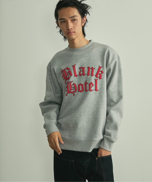 BLANK HOTEL(ブランクホテル)の「3D Puff Print Old English Logo Sweatshirt / 発泡プリントオールドイングリッシュロゴスウェットシャツ(スウェット・メンズ・ブラック/グレー/ネイビー・M/L/XL)」の10枚目の写真