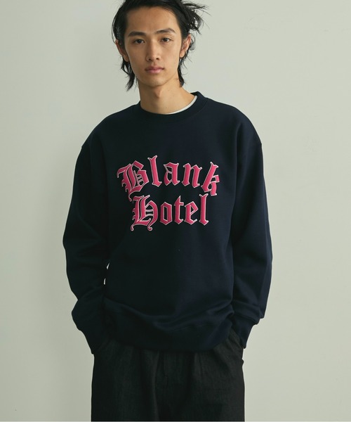 BLANK HOTEL(ブランクホテル)の「3D Puff Print Old English Logo Sweatshirt / 発泡プリントオールドイングリッシュロゴスウェットシャツ(スウェット・メンズ・ブラック/グレー/ネイビー・M/L/XL)」の18枚目の写真